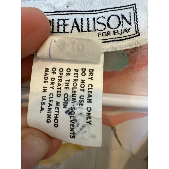 Vintage 80s Charlee‎ Allison Floral Dress 9-10 - Picture 4 of 8